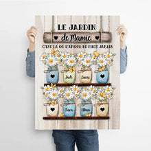Charger l'image dans la galerie, Jusqu'à 8 enfants, Poster personnalisé grand-mère, Jardin de mamie c'est là où l'amour ne finit jamais