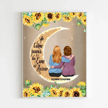 Charger l'image dans la galerie, Poster personnalisée, cadeau pour maman et fille, je t'aime jusqu'à la lune et retour