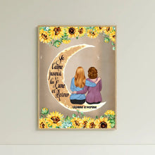 Charger l'image dans la galerie, Poster personnalisée, cadeau pour maman et fille, je t'aime jusqu'à la lune et retour