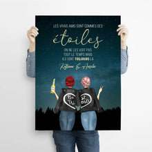 Charger l'image dans la galerie, Jusqu'à 3 amis, Poster personnalisée, cadeau pour les meilleurs amis, Les vrais amis sont commes des étoiles