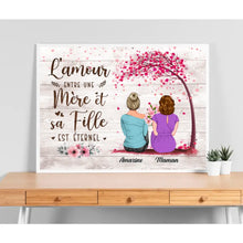 Charger l'image dans la galerie, Jusqu'à 4 filles, Mère et Filles poster personnalisée, l'amour entre une mère et ses enfants est éternel