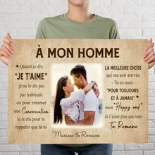 Charger l'image dans la galerie, Poster personnalisée, Cadeau pour femme, mari, A mon homme/A ma femme, quand je dis je t'aime