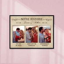 Charger l'image dans la galerie, Poster photo personnalisée, Cadeau pour couple, Un peu de folie, beaucoup de bonheur, énorméments d'amour