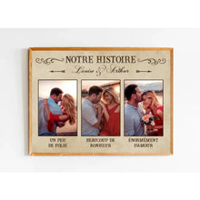 Charger l'image dans la galerie, Poster photo personnalisée, Cadeau pour couple, Un peu de folie, beaucoup de bonheur, énorméments d'amour