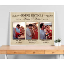 Charger l'image dans la galerie, Poster photo personnalisée, Cadeau pour couple, Un peu de folie, beaucoup de bonheur, énorméments d'amour