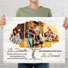 Charger l'image dans la galerie, Poster photo personnalisée, Jusqu'à 5 photos, Cadeau pour la famille, La famille comme les branches d’un arbre