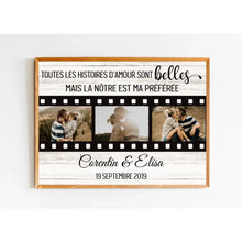 Charger l'image dans la galerie, Poster photo personnalisée, Cadeau pour couple, Toutes les histoires d’amour sont belles mais la nôtre est ma préférée