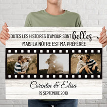 Charger l'image dans la galerie, Poster photo personnalisée, Cadeau pour couple, Toutes les histoires d’amour sont belles mais la nôtre est ma préférée