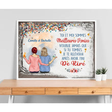 Charger l'image dans la galerie, Jusqu'à 5 filles, Poster personnalisée, Cadeau pour les meilleurs amis, Toi et moi sommes meilleures amies