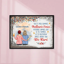 Charger l'image dans la galerie, Jusqu'à 5 filles, Poster personnalisée, Cadeau pour les meilleurs amis, Toi et moi sommes meilleures amies