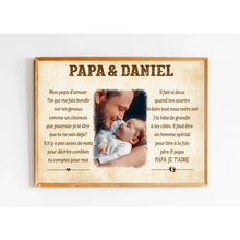 Charger l'image dans la galerie, Poster photo personnalisée, Cadeau pour papa et bébé, Bonne fête des pères, Pour mon papa d'amour