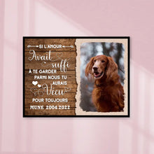 Charger l'image dans la galerie, Poster chat/chien personnalisée, cadeau pour amoureux des chiens/chats, Si l'amour avait suffi