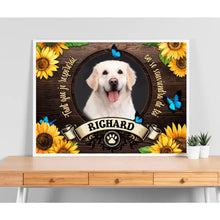 Charger l'image dans la galerie, Poster photo personnalisée, cadeau pour amoureux des chiens/chats, toile tournesol bois