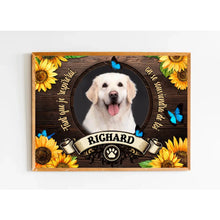 Charger l'image dans la galerie, Poster photo personnalisée, cadeau pour amoureux des chiens/chats, toile tournesol bois