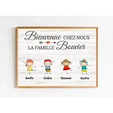 Charger l'image dans la galerie, Jusqu'à 15 enfants, Poster personnalisée, Cadeau pour la grand-mère, le grand-père, Bienvenue à la famille