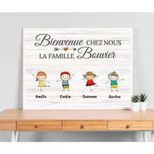Charger l'image dans la galerie, Jusqu'à 15 enfants, Poster personnalisée, Cadeau pour la grand-mère, le grand-père, Bienvenue à la famille