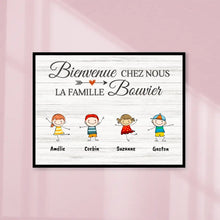 Charger l'image dans la galerie, Jusqu'à 15 enfants, Poster personnalisée, Cadeau pour la grand-mère, le grand-père, Bienvenue à la famille