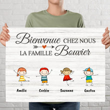 Charger l'image dans la galerie, Jusqu'à 15 enfants, Poster personnalisée, Cadeau pour la grand-mère, le grand-père, Bienvenue à la famille