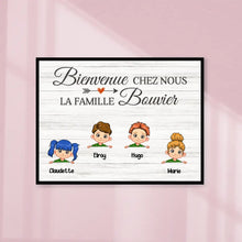 Charger l'image dans la galerie, Jusqu'à 10 enfants, Poster personnalisée, Cadeau pour la grand-mère, le grand-père, Bienvenue à la famille