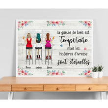 Charger l'image dans la galerie, Jusqu'à 6 filles, Poster personnalisée, Cadeau pour les meilleures amies, Les boissons sont meilleures avec des amis