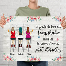 Charger l'image dans la galerie, Jusqu'à 6 filles, Poster personnalisée, Cadeau pour les meilleures amies, Les boissons sont meilleures avec des amis