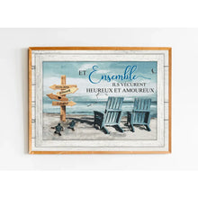 Charger l'image dans la galerie, Poster personnalisée, Cadeau pour couple, Et ensemble ils vécurent heureux et amoureux