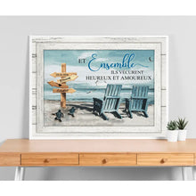 Charger l'image dans la galerie, Poster personnalisée, Cadeau pour couple, Et ensemble ils vécurent heureux et amoureux