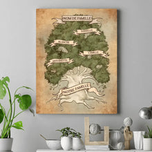 Charger l'image dans la galerie, Jusqu'à 16 noms, Toile personnalisée arbre généalogique, cadeau pour la famille, grand-mère, grand-père