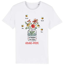 Charger l'image dans la galerie, Jusqu'à 7 noms, T-shirt personnalisé grand-mère maman, Le bonheur c'est d'être grand-mère/maman