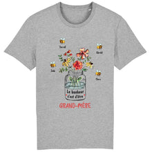 Charger l'image dans la galerie, Jusqu'à 7 noms, T-shirt personnalisé grand-mère maman, Le bonheur c'est d'être grand-mère/maman