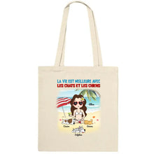 Charger l'image dans la galerie, Jusqu'à 6 animaux, Sac fourre-tout chien et chat personnalisé, tote bag femme maman chat et chien