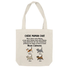 Charger l'image dans la galerie, Jusqu'à 9 chats, Sac fourre-tout personnalisé chat, Sac fourre-tout chère maman chat, Cadeaux pour la fête des mères