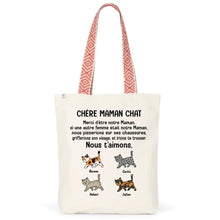 Charger l'image dans la galerie, Jusqu'à 9 chats, Sac fourre-tout personnalisé chat, Sac fourre-tout chère maman chat, Cadeaux pour la fête des mères