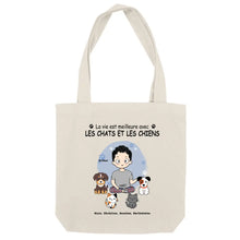Charger l'image dans la galerie, Jusqu'à 9 animaux, Sac fourre-tout personnalisé chats et chiens, tote bag papa chat et chien