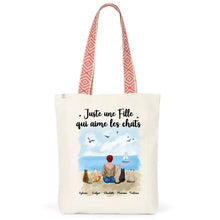 Charger l'image dans la galerie, Jusqu'à 9 chats, Sac fourre-tout personnalisé chat, Sac fourre-tout femmes maman chat, amoureux des chats