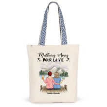 Charger l'image dans la galerie, Jusqu'à 5 filles, Sac fourre-tout bff, Sac fourre-tout personnalisé meilleure amie, meilleurs amis pour la vie