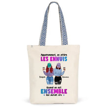 Charger l'image dans la galerie, Jusqu'à 5 filles, Sac fourre-tout bff, Sac fourre-tout personnalisé meilleure amie, cadeau pour les amis