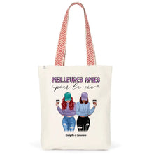 Charger l'image dans la galerie, Jusqu'à 5 filles, Sac fourre-tout bff, Sac fourre-tout personnalisé meilleure amie, meilleurs amis pour la vie