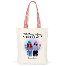 Charger l'image dans la galerie, Jusqu'à 5 filles, Sac fourre-tout bff, Sac fourre-tout personnalisé meilleure amie, meilleurs amis pour la vie