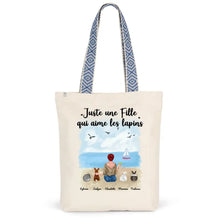 Charger l'image dans la galerie, Jusqu'à 9 lapins, Sac fourre-tout personnalisé lapin, maman lapin, juste une femme qui aime les lapins
