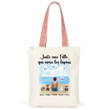 Charger l'image dans la galerie, Jusqu'à 9 lapins, Sac fourre-tout personnalisé lapin, maman lapin, juste une femme qui aime les lapins