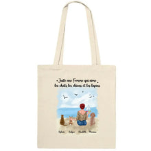 Charger l'image dans la galerie, Jusqu'à 6 animaux, Sac fourre-tout personnalisé chiens chats et lapins, maman chien chat et lapin, noms et motifs personnalisés