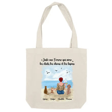 Charger l'image dans la galerie, Jusqu'à 6 animaux, Sac fourre-tout personnalisé chiens chats et lapins, maman chien chat et lapin, noms et motifs personnalisés