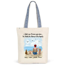 Charger l'image dans la galerie, Jusqu'à 6 animaux, Sac fourre-tout personnalisé chiens chats et lapins, maman chien chat et lapin, noms et motifs personnalisés