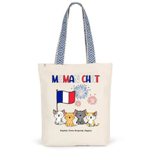 Charger l'image dans la galerie, Jusqu'à 9 chats, Sac fourre-tout personnalisé chat, maman chat, papa chat, drapeau France, noms et motifs personnalisés