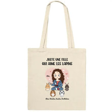 Charger l'image dans la galerie, Jusqu'à 9 lapins, Sac fourre-tout personnalisé lapins, maman lapin, noms et motifs personnalisés