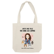 Charger l'image dans la galerie, Jusqu'à 9 lapins, Sac fourre-tout personnalisé lapins, maman lapin, noms et motifs personnalisés