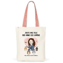 Charger l'image dans la galerie, Jusqu'à 9 lapins, Sac fourre-tout personnalisé lapins, maman lapin, noms et motifs personnalisés
