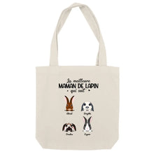 Charger l'image dans la galerie, Jusqu'à 9 lapins, Sac fourre-tout personnalisé lapins, maman lapin, noms et motifs personnalisés