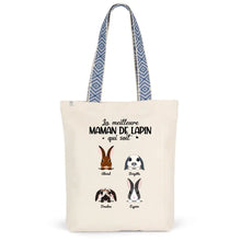 Charger l'image dans la galerie, Jusqu'à 9 lapins, Sac fourre-tout personnalisé lapins, maman lapin, noms et motifs personnalisés